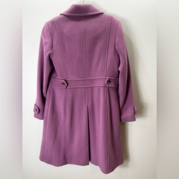 Talbots Lavender Single Breasted Wool Viscose Blend Winter Coat size large - Picture 5 of 13